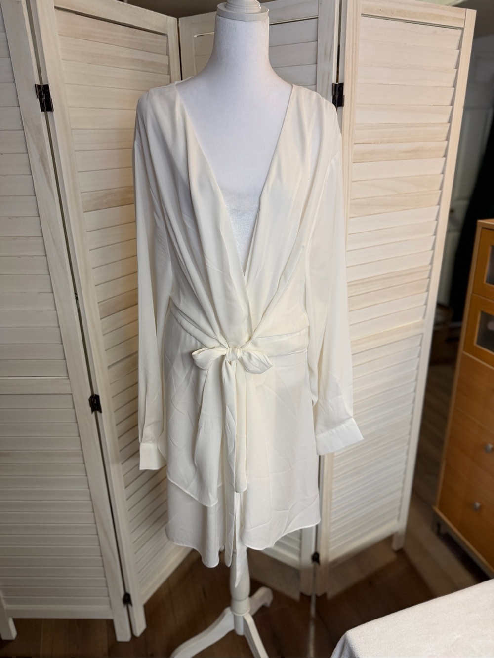 NWT PLUS Tunic Satin Wrap Shirt Blouse Sz XXL NWT NEVER WORN BRAND NEW
